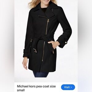 Michael  Kors Women's Black Belted Jacket